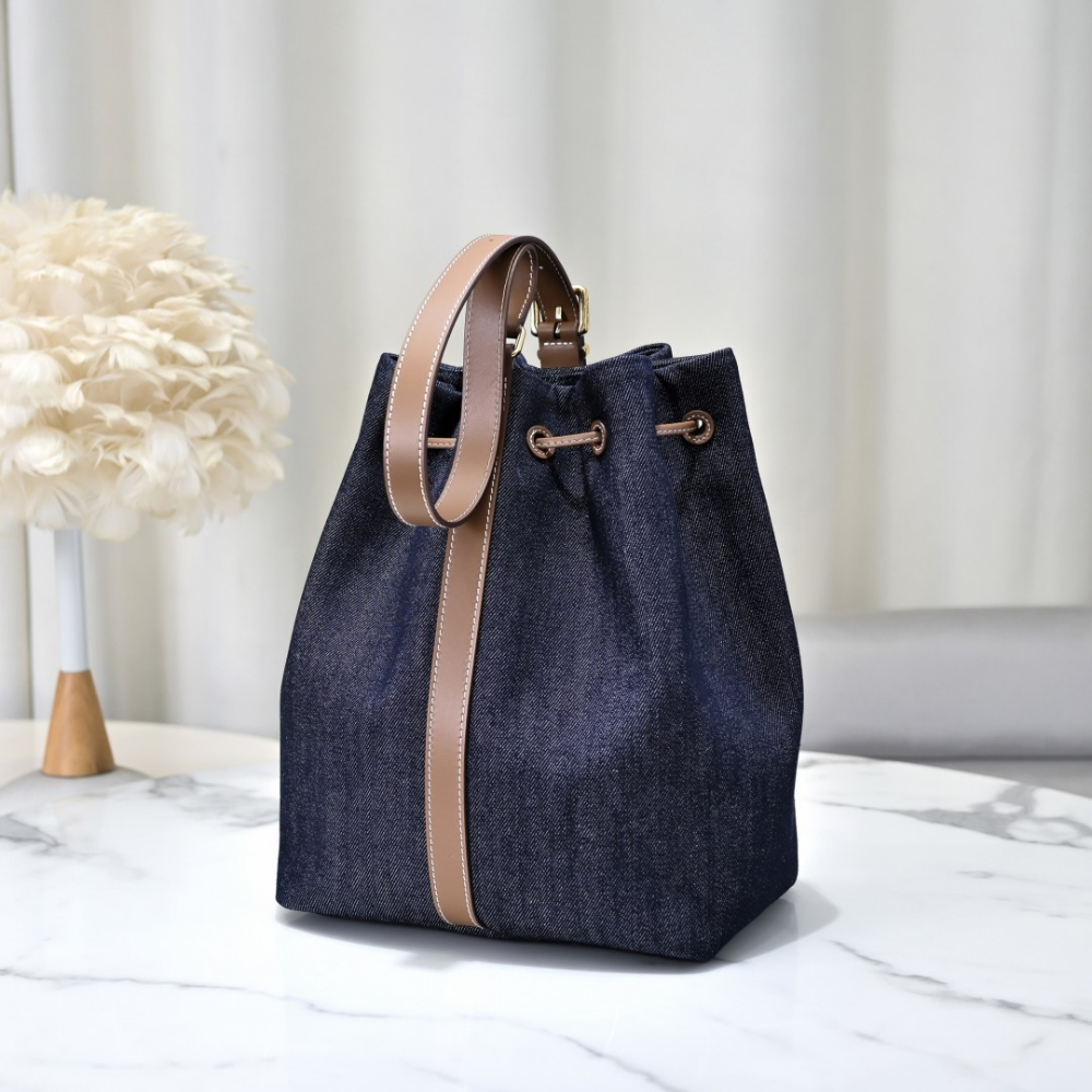 Miu Miu Miu Miu Denim Leather Bucket 레플리카 2번 이미지 - Bag | 세미샵 레플리카 사이트