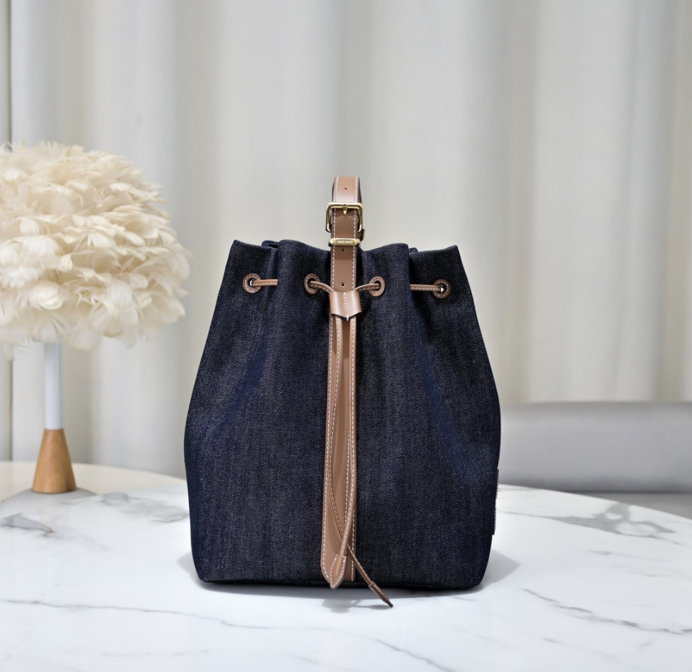 Miu Miu Miu Miu Denim Leather Bucket 레플리카 3번 이미지 - Bag | 세미샵 레플리카 사이트