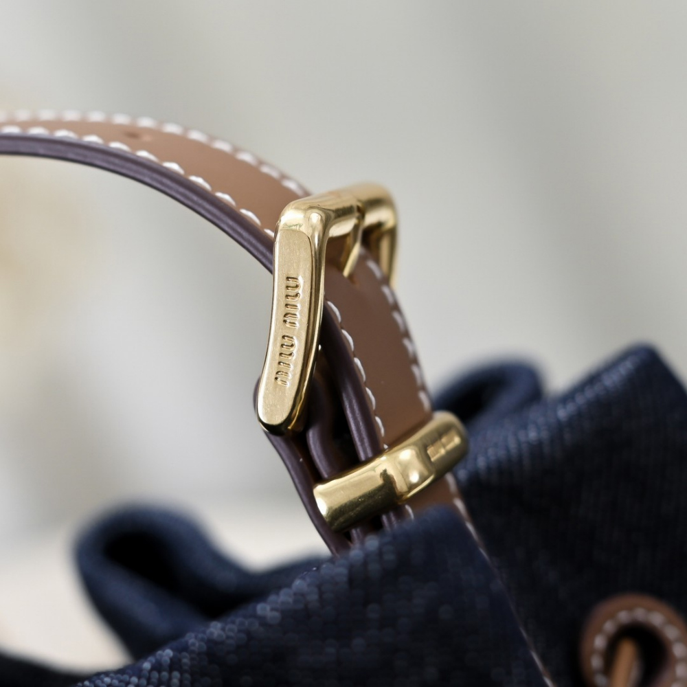 Miu Miu Miu Miu Denim Leather Bucket 레플리카 7번 이미지 - Bag | 세미샵 레플리카 사이트