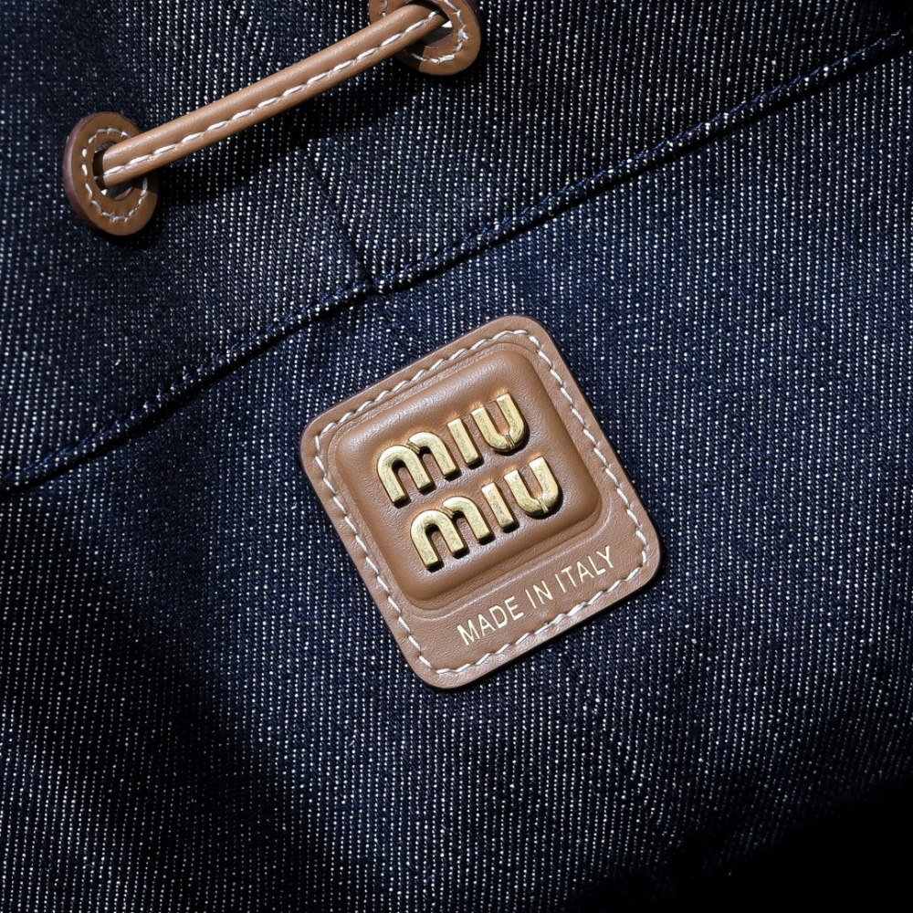 Miu Miu Miu Miu Denim Leather Bucket 레플리카 9번 이미지 - Bag | 세미샵 레플리카 사이트