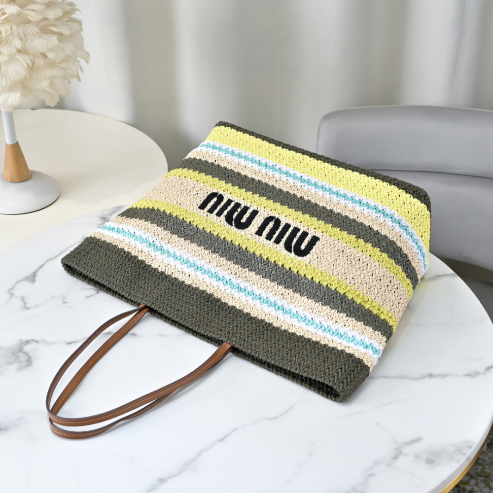 Miu Miu Miu Miu Raffia Woven Tote 레플리카 6번 이미지 - Bag | 세미샵 레플리카 사이트