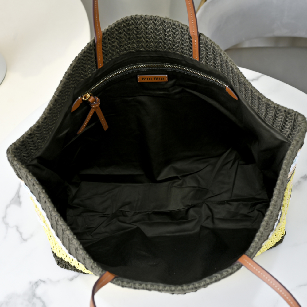 Miu Miu Miu Miu Raffia Woven Tote 레플리카 8번 이미지 - Bag | 세미샵 레플리카 사이트