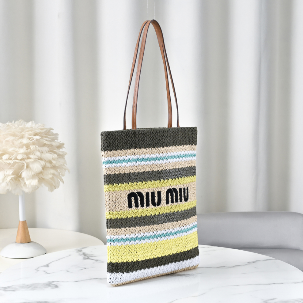 Miu Miu Miu Miu Raffia Woven Tote 레플리카 3번 이미지 - Bag | 세미샵 레플리카 사이트