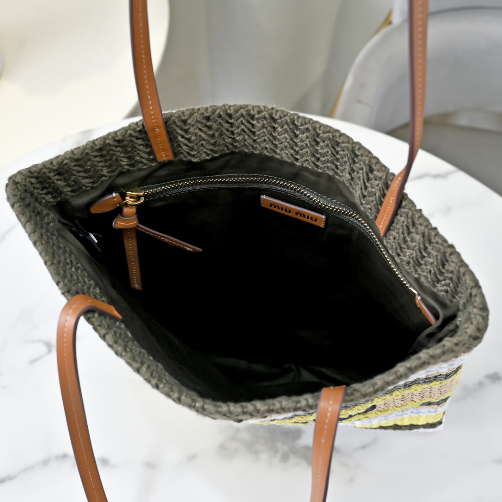 Miu Miu Miu Miu Raffia Woven Tote 레플리카 8번 이미지 - Bag | 세미샵 레플리카 사이트
