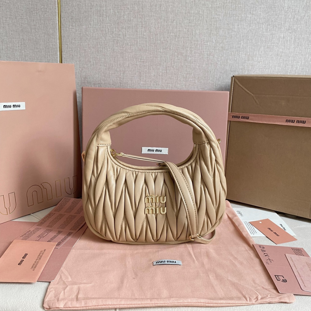 Miu Miu Miu Miu Wander Matelasse Nappa Leather Hobo 레플리카 1번 이미지 - Bag | 세미샵 레플리카 사이트