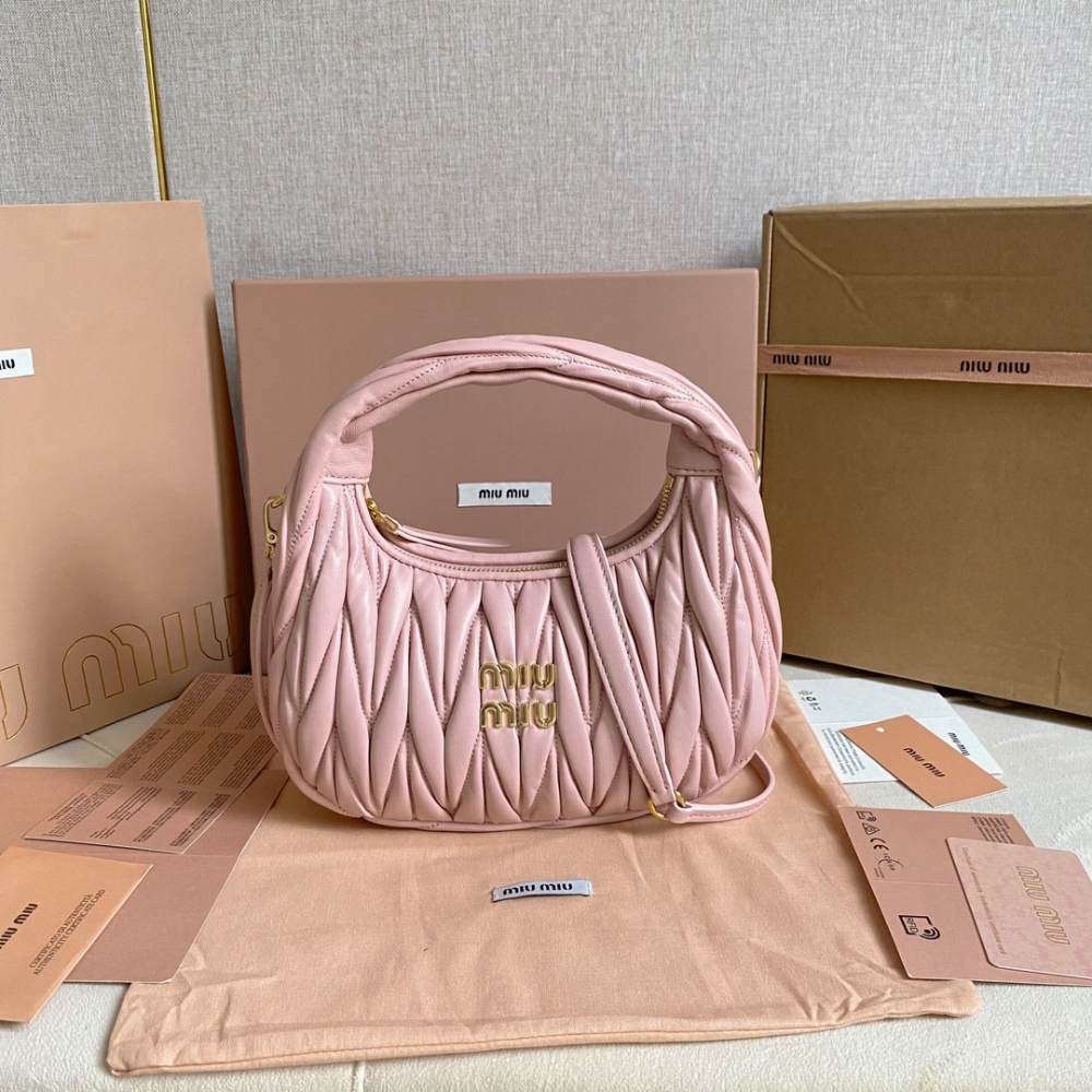 Miu Miu Miu Miu Wander Matelasse Nappa Leather Hobo 레플리카 1번 이미지 - Bag | 세미샵 레플리카 사이트