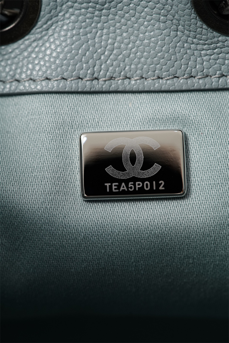 샤넬 샤넬 26C 25 미니 호보 백 그레인드 카프스킨 골드 메탈 라이트 블루 레플리카 19번 이미지 - Bag | 세미샵 레플리카 사이트