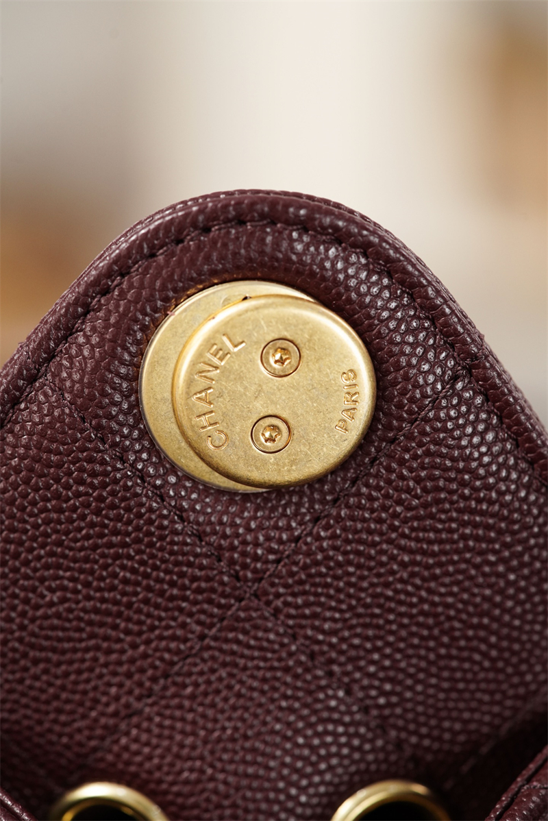 샤넬 샤넬 26C 25 미니 호보 백 그레인드 카프스킨 골드 메탈 버건디 레플리카 2번 이미지 - Bag | 세미샵 레플리카 사이트