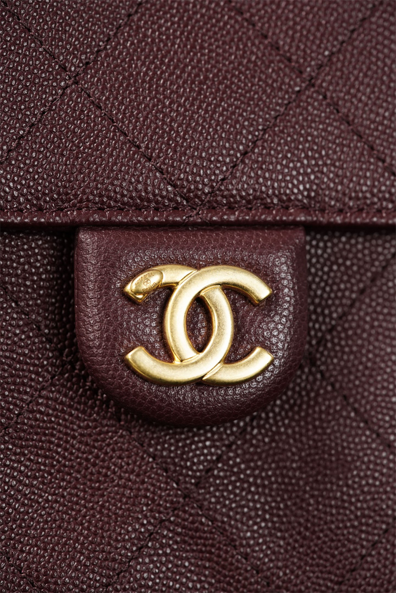 샤넬 샤넬 26C 25 미니 호보 백 그레인드 카프스킨 골드 메탈 버건디 레플리카 18번 이미지 - Bag | 세미샵 레플리카 사이트