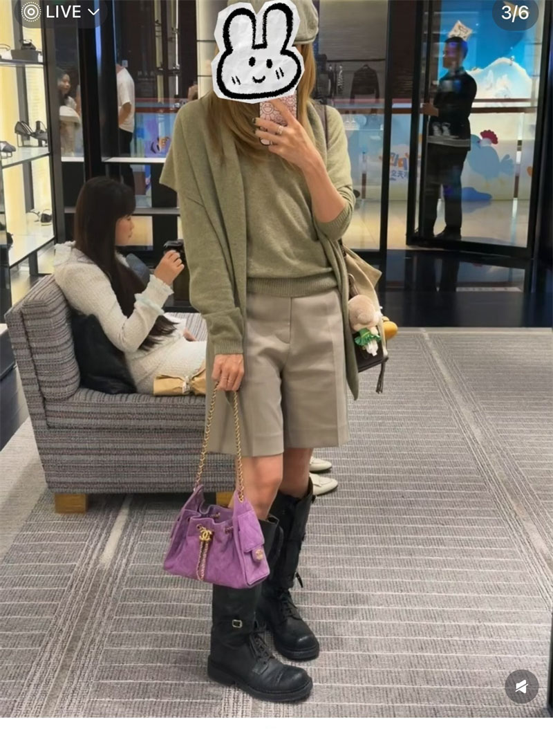 샤넬 샤넬 26C 25 미니 호보 백 스웨이드 퍼플 레플리카 8번 이미지 - Bag | 세미샵 레플리카 사이트