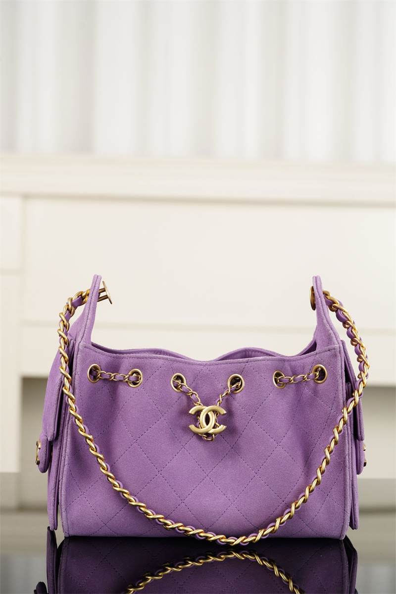 샤넬 샤넬 26C 25 미니 호보 백 스웨이드 퍼플 레플리카 9번 이미지 - Bag | 세미샵 레플리카 사이트