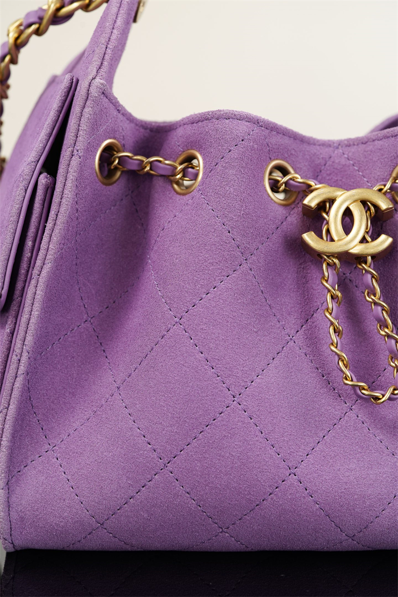 샤넬 샤넬 26C 25 미니 호보 백 스웨이드 퍼플 레플리카 16번 이미지 - Bag | 세미샵 레플리카 사이트