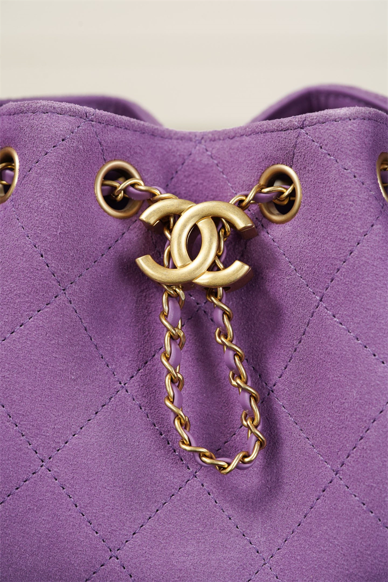 샤넬 샤넬 26C 25 미니 호보 백 스웨이드 퍼플 레플리카 6번 이미지 - Bag | 세미샵 레플리카 사이트