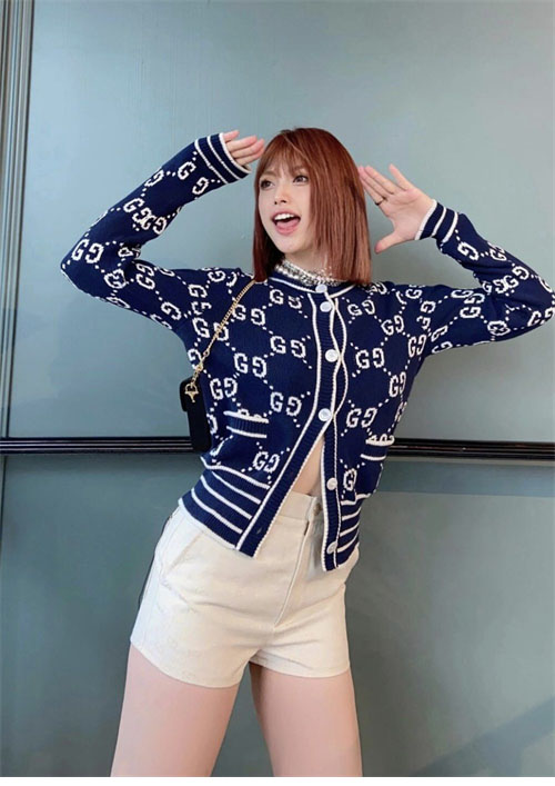 Gucci 구찌 더블 G 로고 자카드 가디건 레플리카 3번 이미지 - 의류 | 세미샵 레플리카 사이트