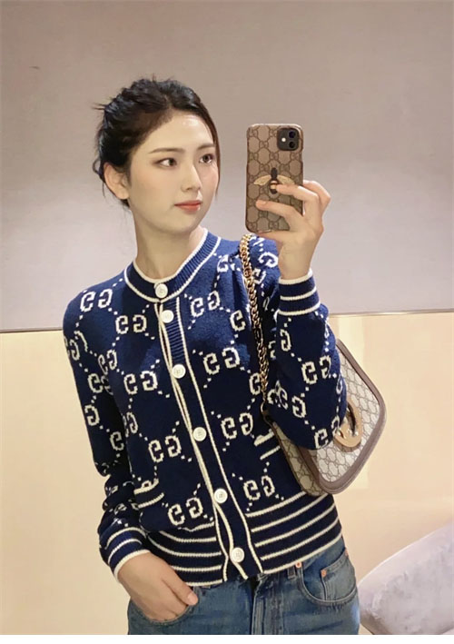 Gucci 구찌 더블 G 로고 자카드 가디건 레플리카 4번 이미지 - 의류 | 세미샵 레플리카 사이트