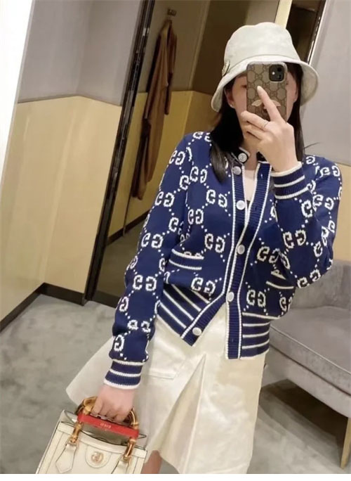 Gucci 구찌 더블 G 로고 자카드 가디건 레플리카 5번 이미지 - 의류 | 세미샵 레플리카 사이트