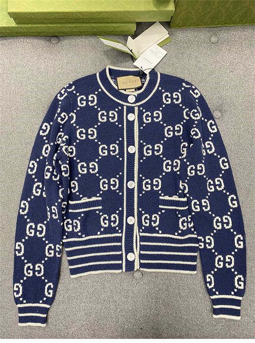 Gucci 구찌 더블 G 로고 자카드 가디건 레플리카 8번 이미지 - 의류 | 세미샵 레플리카 사이트