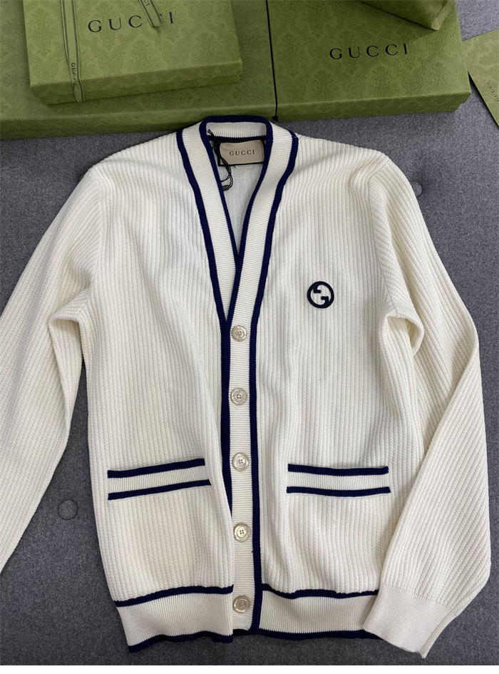 Gucci 구찌 리브드 울 블렌드 인터로킹G 로고 가디건 레플리카 5번 이미지 - 의류 | 세미샵 레플리카 사이트