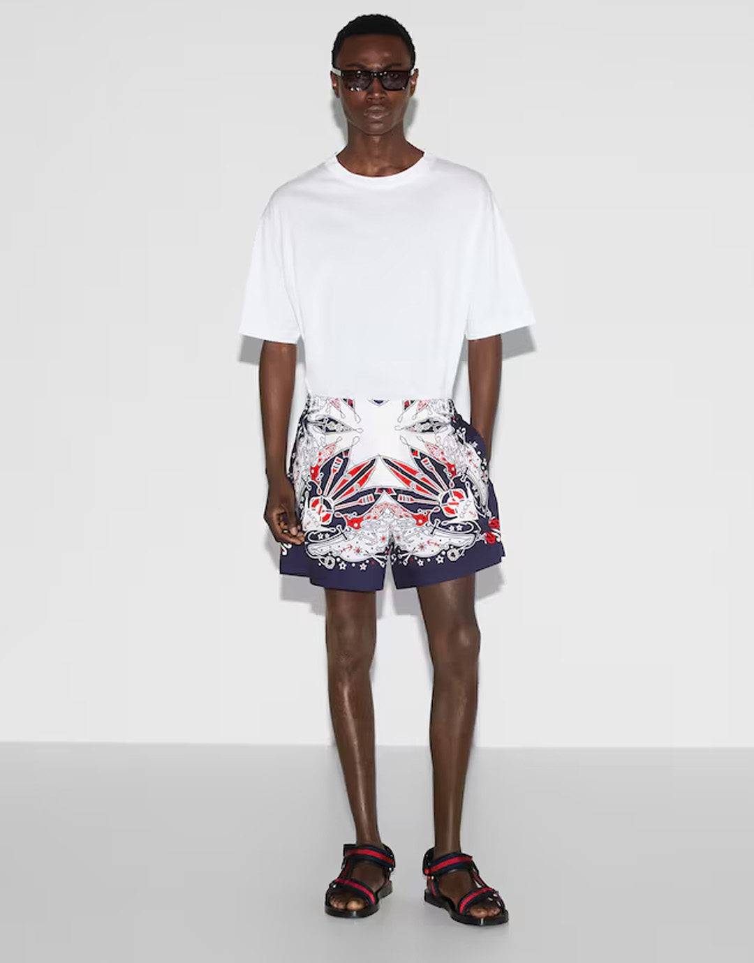 Gucci 구찌 반다나 프린트 코튼 숏 팬츠 “2COLOR” 레플리카 2번 이미지 - 의류 | 세미샵 레플리카 사이트