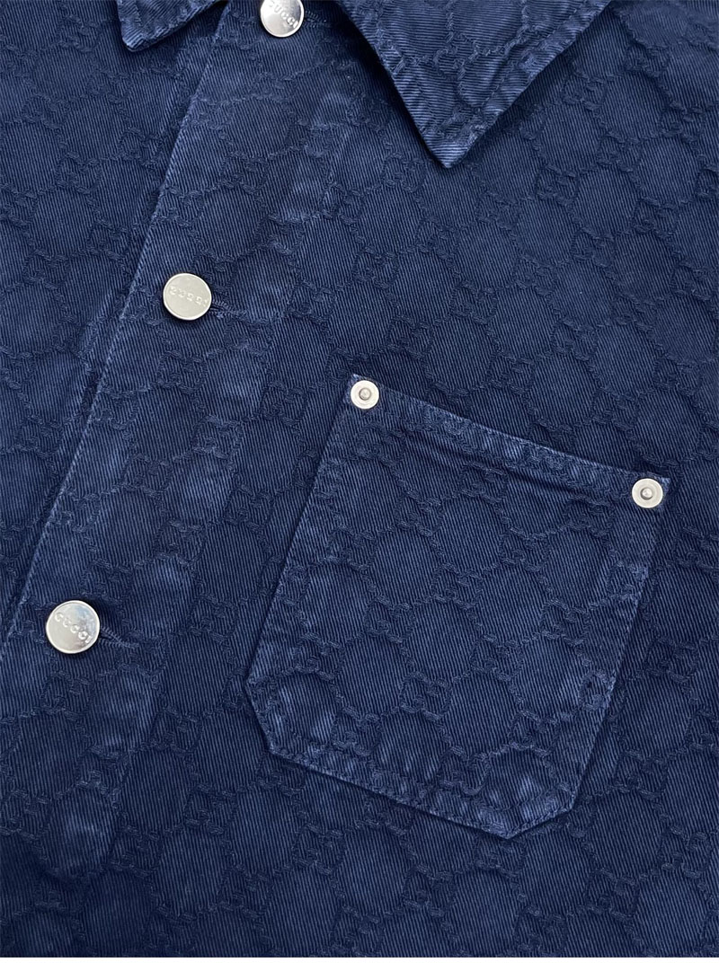 Gucci 구찌 블리치 그라데이션 블리치 GG 코튼 데님 자카드 셔츠 레플리카 11번 이미지 - 의류 | 세미샵 레플리카 사이트