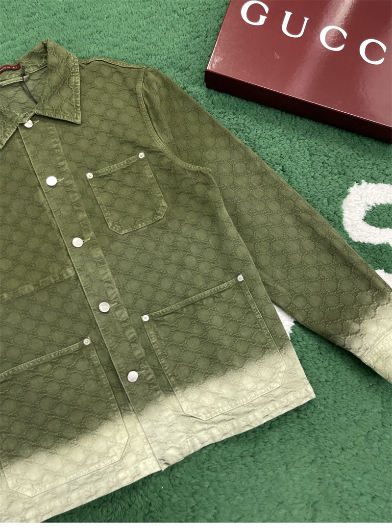 Gucci 구찌 블리치 그라데이션 블리치 GG 코튼 데님 자카드 셔츠 레플리카 16번 이미지 - 의류 | 세미샵 레플리카 사이트