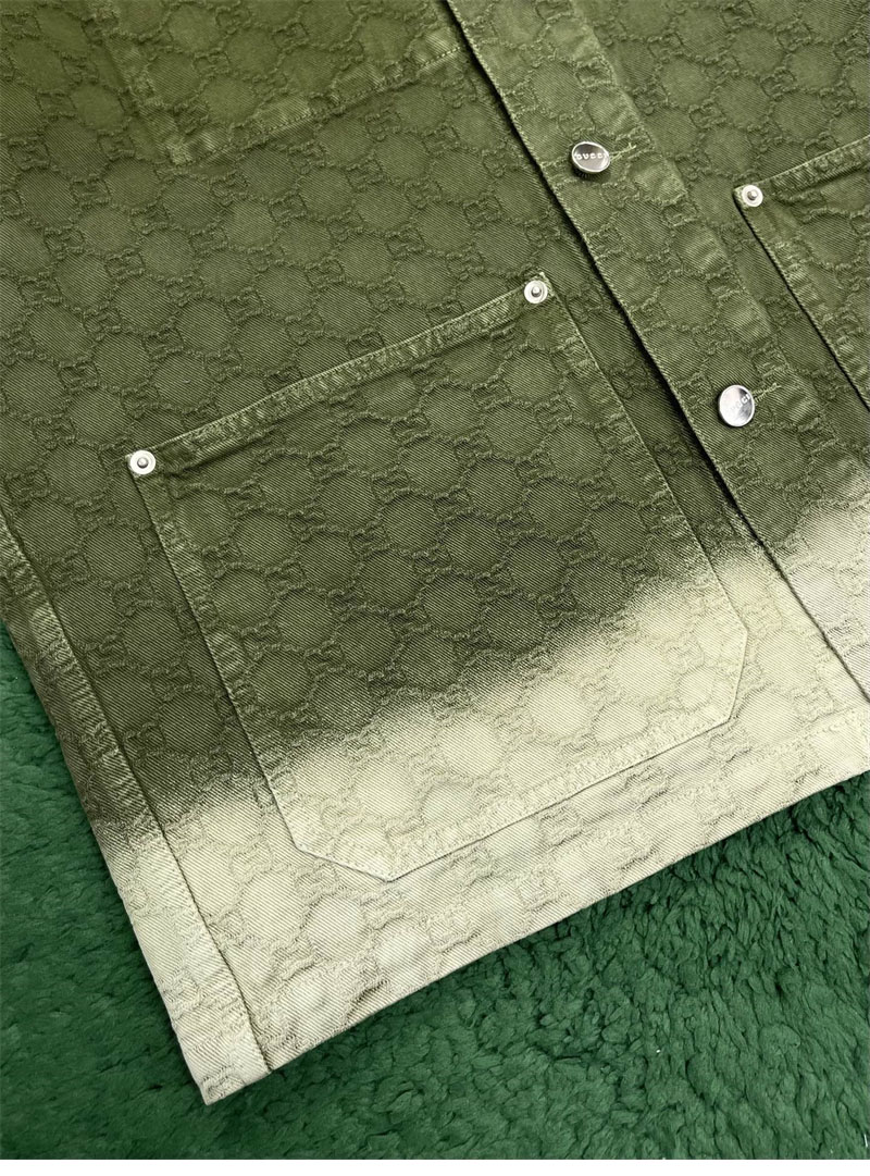 Gucci 구찌 블리치 그라데이션 블리치 GG 코튼 데님 자카드 셔츠 레플리카 17번 이미지 - 의류 | 세미샵 레플리카 사이트