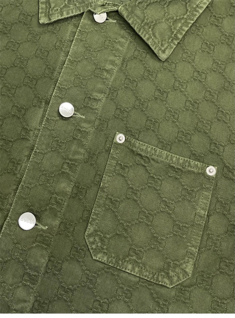 Gucci 구찌 블리치 그라데이션 블리치 GG 코튼 데님 자카드 셔츠 레플리카 18번 이미지 - 의류 | 세미샵 레플리카 사이트