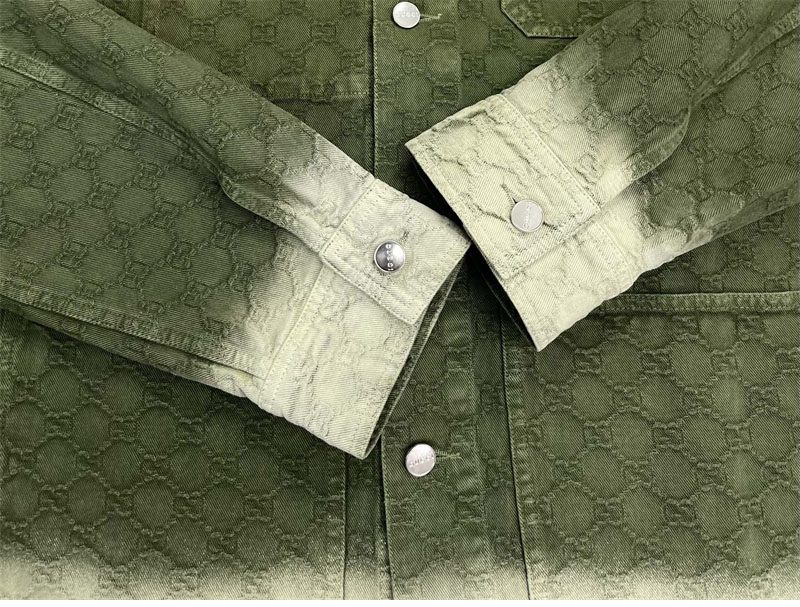 Gucci 구찌 블리치 그라데이션 블리치 GG 코튼 데님 자카드 셔츠 레플리카 19번 이미지 - 의류 | 세미샵 레플리카 사이트