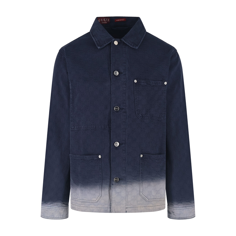 Gucci 구찌 블리치 GG 코튼 데님 자카드 셔츠 레플리카 1번 이미지 - 의류 | 세미샵 레플리카 사이트
