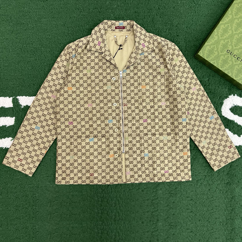 Gucci 구찌 올오버 GG 필 쿠페 캔버스 재킷 레플리카 1번 이미지 - 의류 | 세미샵 레플리카 사이트