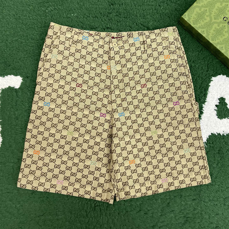 Gucci 구찌 와이드 GG 캔버스 필 쿠페 숏 팬츠 레플리카 1번 이미지 - 의류 | 세미샵 레플리카 사이트