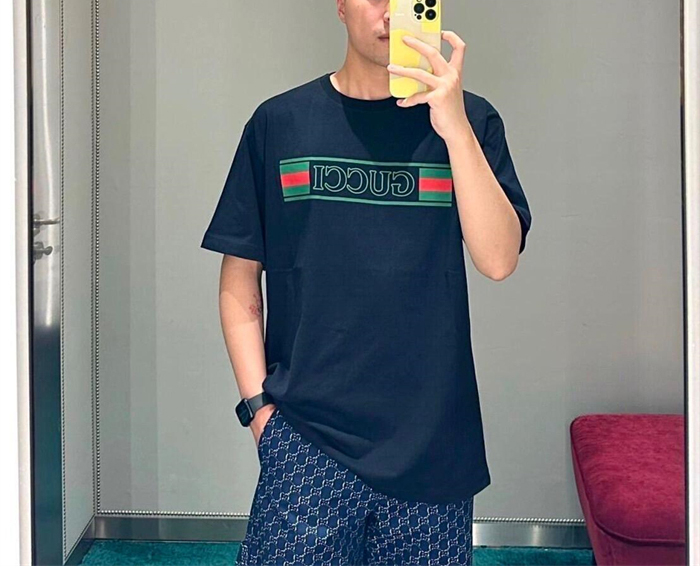 Gucci 구찌 웹배너 프린트 코튼 저지 티셔츠 레플리카 3번 이미지 - 의류 | 세미샵 레플리카 사이트