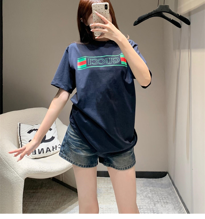 Gucci 구찌 웹배너 프린트 코튼 저지 티셔츠 레플리카 4번 이미지 - 의류 | 세미샵 레플리카 사이트