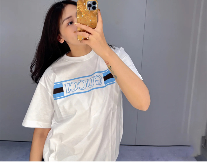 Gucci 구찌 웹배너 프린트 코튼 저지 티셔츠 레플리카 7번 이미지 - 의류 | 세미샵 레플리카 사이트