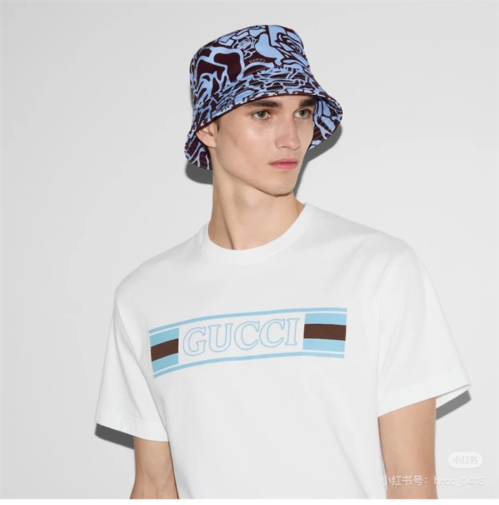 Gucci 구찌 웹배너 프린트 코튼 저지 티셔츠 레플리카 8번 이미지 - 의류 | 세미샵 레플리카 사이트