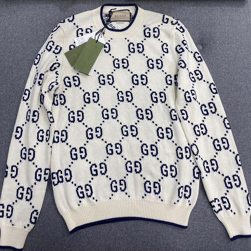 Gucci 구찌 코튼 GG 니트 스웨트셔츠 레플리카 1번 이미지 - 의류 | 세미샵 레플리카 사이트