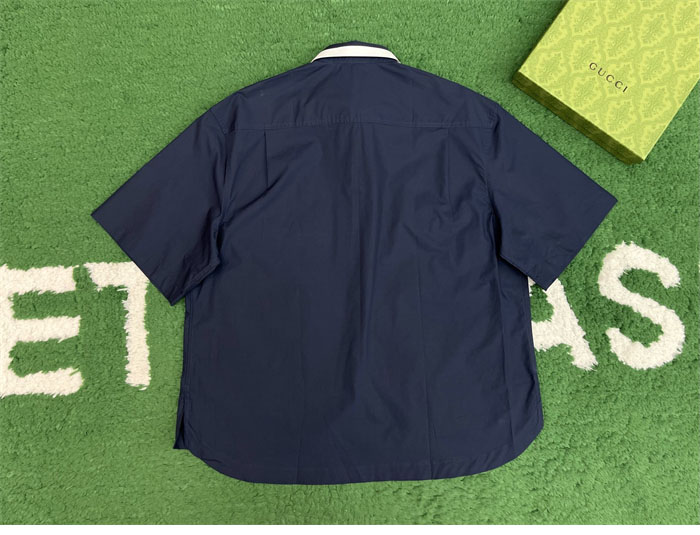 Gucci 구찌 포플린 코튼 반팔 셔츠 레플리카 6번 이미지 - 의류 | 세미샵 레플리카 사이트