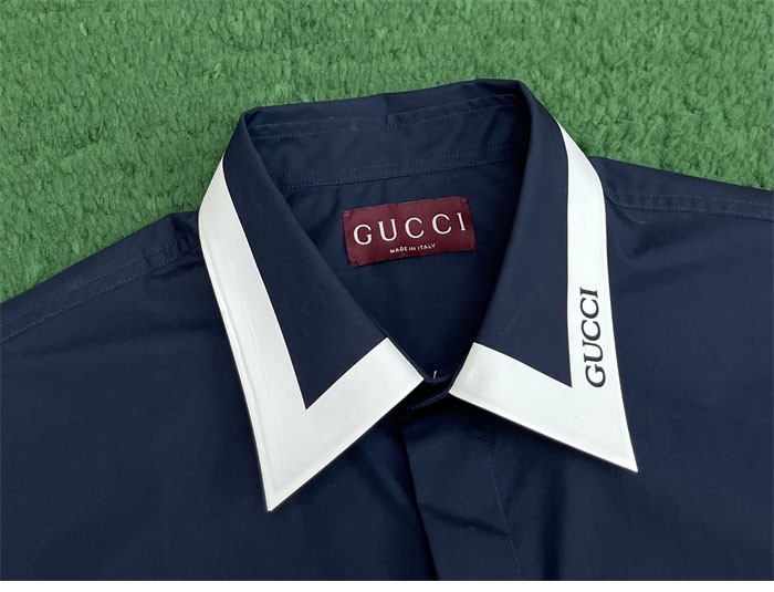 Gucci 구찌 포플린 코튼 반팔 셔츠 레플리카 7번 이미지 - 의류 | 세미샵 레플리카 사이트