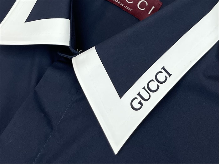 Gucci 구찌 포플린 코튼 반팔 셔츠 레플리카 8번 이미지 - 의류 | 세미샵 레플리카 사이트