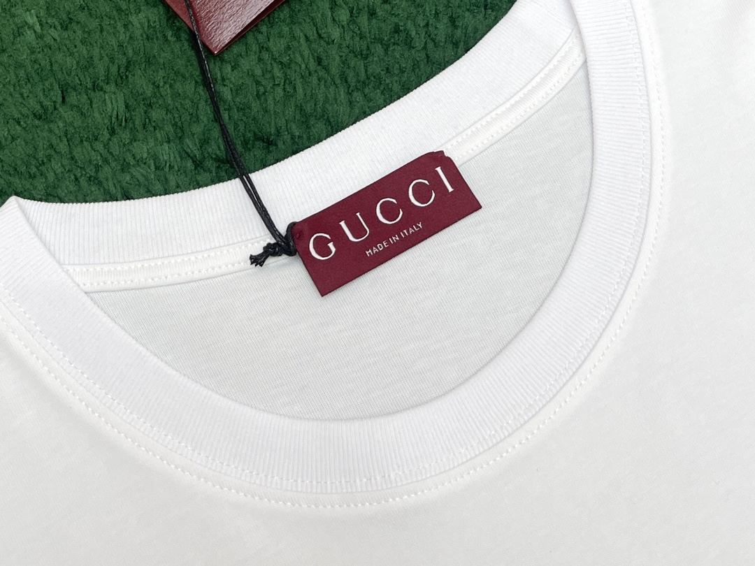 Gucci 구찌 프리폴컬렉션 웹 프린트 저지 코튼 티셔츠 화이트 레플리카 8번 이미지 - 의류 | 세미샵 레플리카 사이트