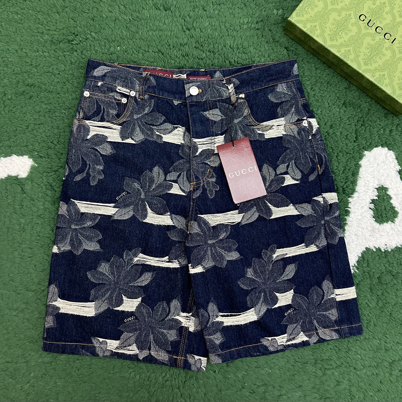 Gucci 구찌 플로럴 자카드 데님 팬츠 레플리카 1번 이미지 - 의류 | 세미샵 레플리카 사이트