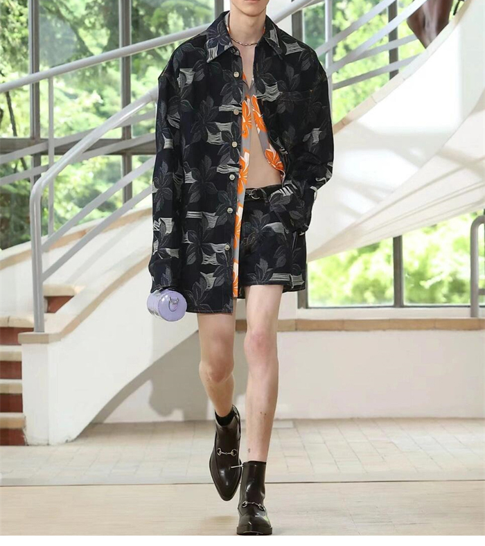 Gucci 구찌 플로럴 자카드 데님 팬츠 레플리카 4번 이미지 - 의류 | 세미샵 레플리카 사이트