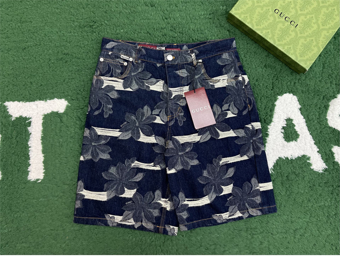 Gucci 구찌 플로럴 자카드 데님 팬츠 레플리카 5번 이미지 - 의류 | 세미샵 레플리카 사이트