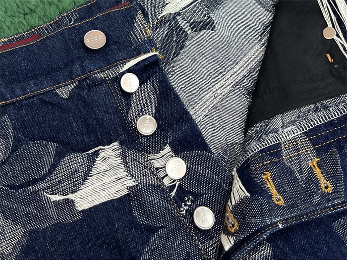 Gucci 구찌 플로럴 자카드 데님 팬츠 레플리카 8번 이미지 - 의류 | 세미샵 레플리카 사이트