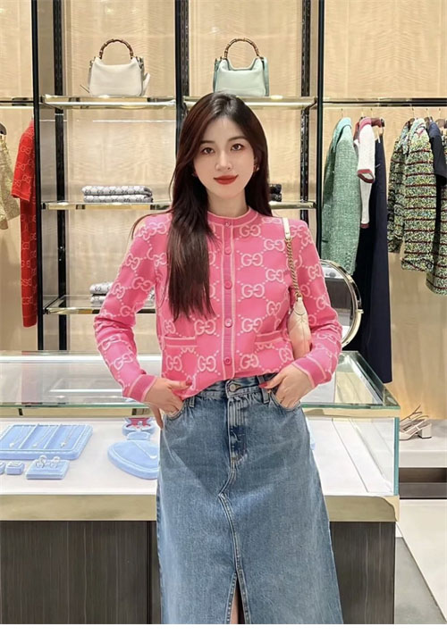 Gucci 구찌 핑크 GG 코튼 자카드 가디건 레플리카 3번 이미지 - 의류 | 세미샵 레플리카 사이트