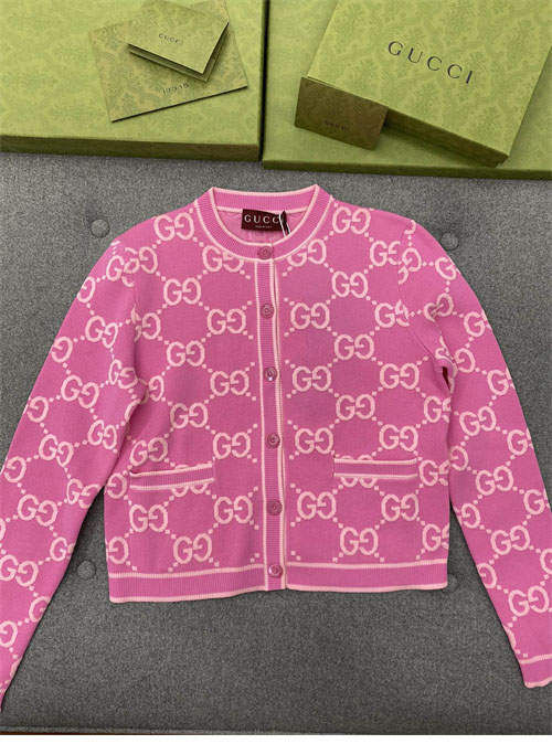 Gucci 구찌 핑크 GG 코튼 자카드 가디건 레플리카 7번 이미지 - 의류 | 세미샵 레플리카 사이트