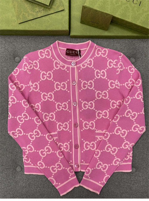 Gucci 구찌 핑크 GG 코튼 자카드 가디건 레플리카 8번 이미지 - 의류 | 세미샵 레플리카 사이트