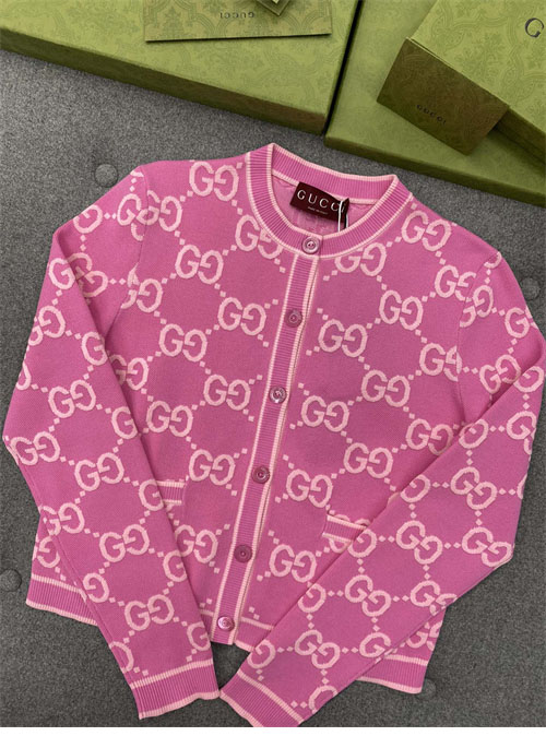 Gucci 구찌 핑크 GG 코튼 자카드 가디건 레플리카 10번 이미지 - 의류 | 세미샵 레플리카 사이트