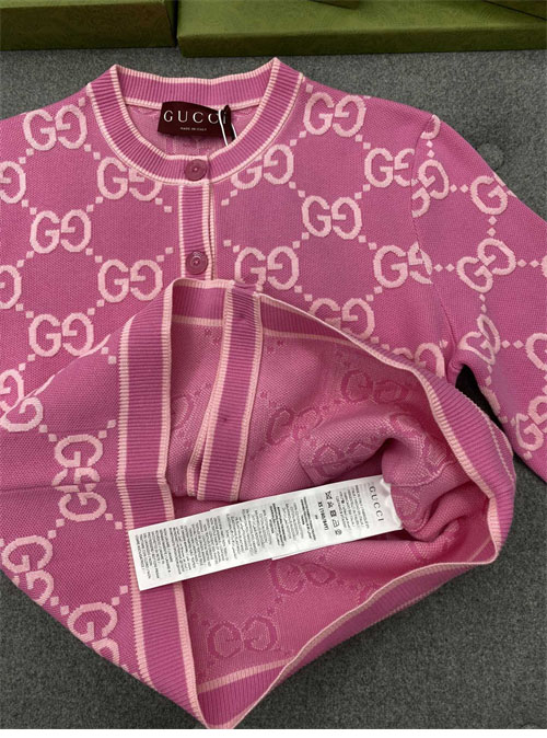 Gucci 구찌 핑크 GG 코튼 자카드 가디건 레플리카 14번 이미지 - 의류 | 세미샵 레플리카 사이트