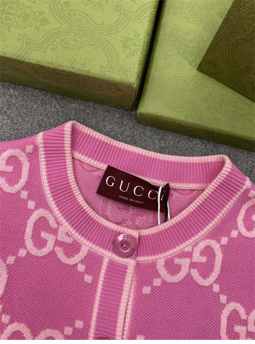 Gucci 구찌 핑크 GG 코튼 자카드 가디건 레플리카 15번 이미지 - 의류 | 세미샵 레플리카 사이트
